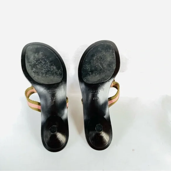 Gucci logo GG pink beige sandals  7.5 - Picture 15 of 15
